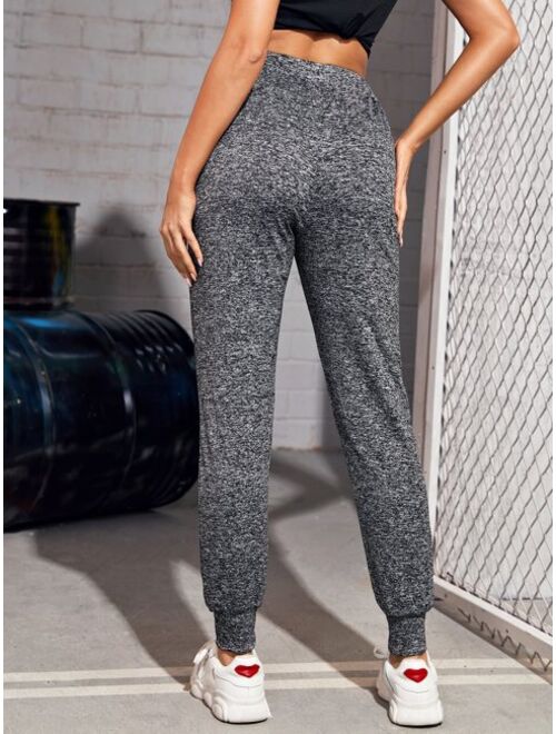 Shein Knot Waist Marled Pants