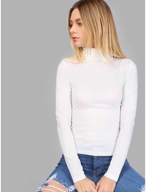 plain white turtleneck womens