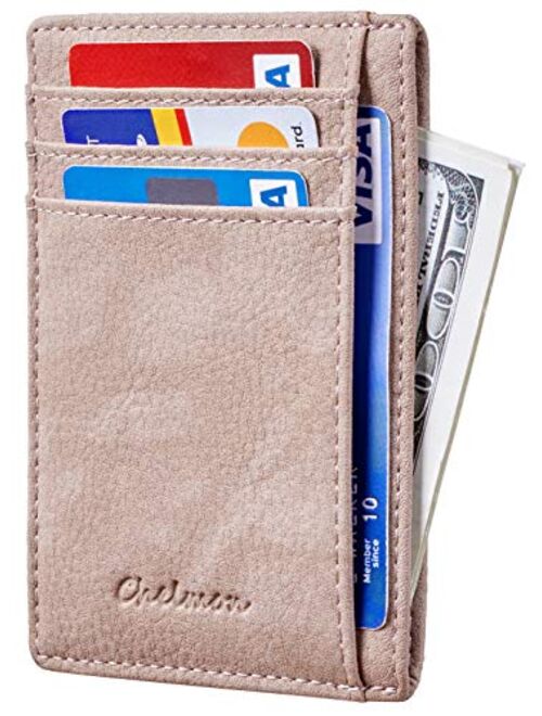 Chelmon Slim Wallet RFID Front Pocket Wallet Minimalist Secure Thin Credit Card Holder