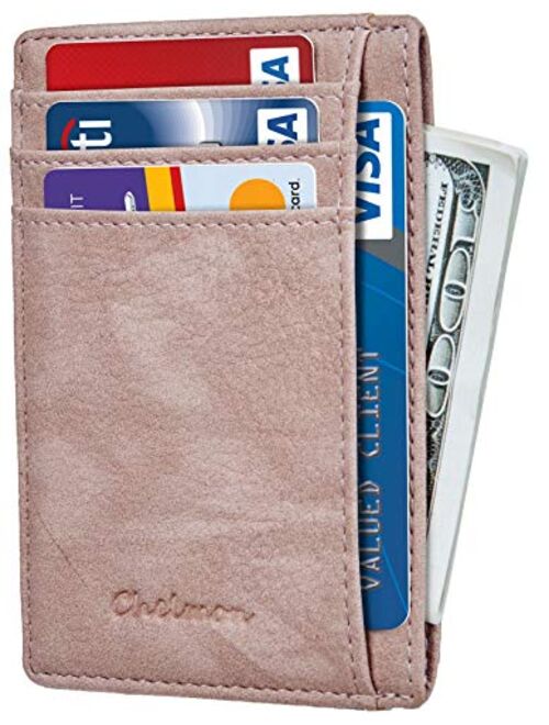 Chelmon Slim Wallet RFID Front Pocket Wallet Minimalist Secure Thin Credit Card Holder