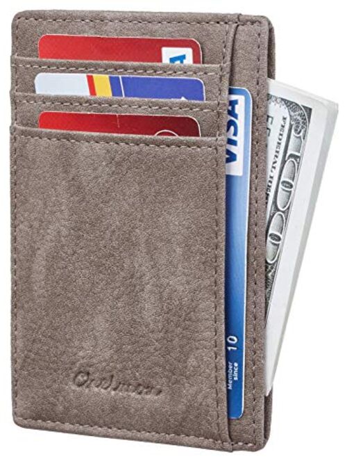 Chelmon Slim Wallet RFID Front Pocket Wallet Minimalist Secure Thin Credit Card Holder