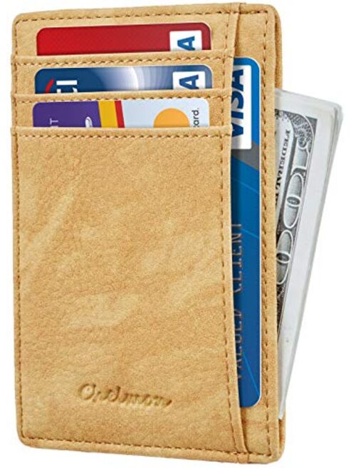 Chelmon Slim Wallet RFID Front Pocket Wallet Minimalist Secure Thin Credit Card Holder