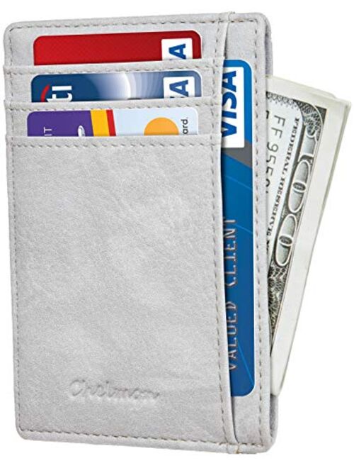 Chelmon Slim Wallet RFID Front Pocket Wallet Minimalist Secure Thin Credit Card Holder