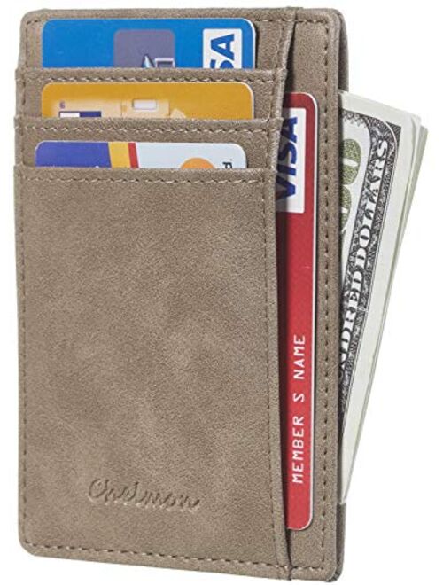 Chelmon Slim Wallet RFID Front Pocket Wallet Minimalist Secure Thin Credit Card Holder