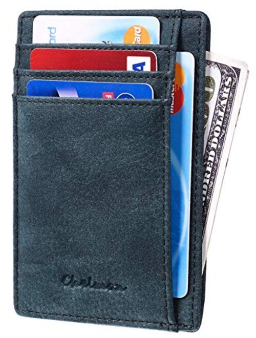 Chelmon Slim Wallet RFID Front Pocket Wallet Minimalist Secure Thin Credit Card Holder