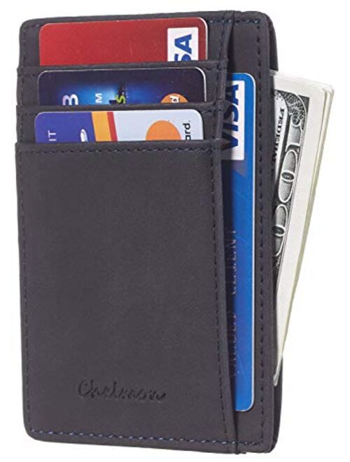 Chelmon Slim Wallet RFID Front Pocket Wallet Minimalist Secure Thin Credit Card Holder