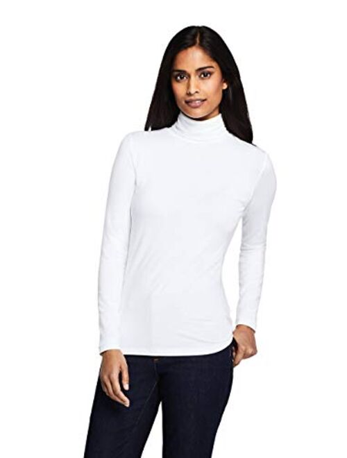 Lands' End Women's Lightweight Fitted Long Sleeve Turtleneck