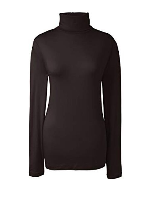 Lands' End Women's Lightweight Fitted Long Sleeve Turtleneck