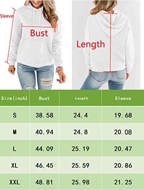 Bingerlily Women's Casual Long Sleeve Tunic Tops Loose Fitting Pullover Hoodie Sweatshirts with Leopard Pocket