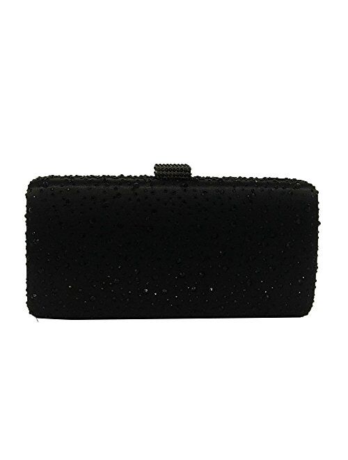 Boutique De FGG Elegant Women Crystal Clutch Evening Bags Wedding Cocktail Box Handbag Purse