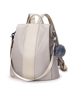 Newshows Backpack Purse for Women Antitheft Nylon Travel Rucksack Convertible Shoulder Bag