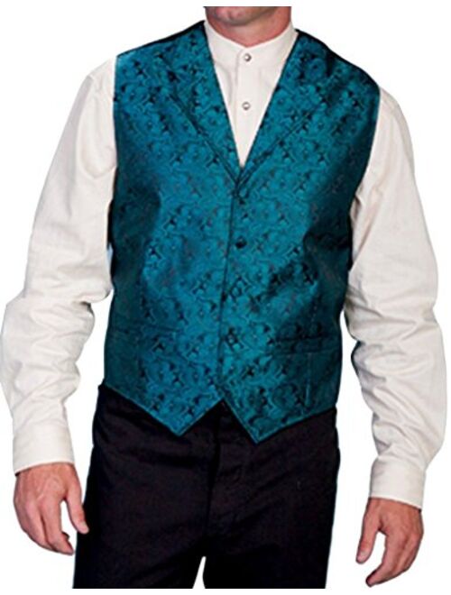 Scully Rangewear Men's Rangewear Paisley Print Vest Big and Tall - Rw093x-Teal