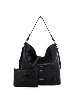 Women Shoulder Handbag Purse Top-Handle Hobo Roomy Casua Ladies' Shoulder Bag Fashion PU Tote Satchel Bag for Women