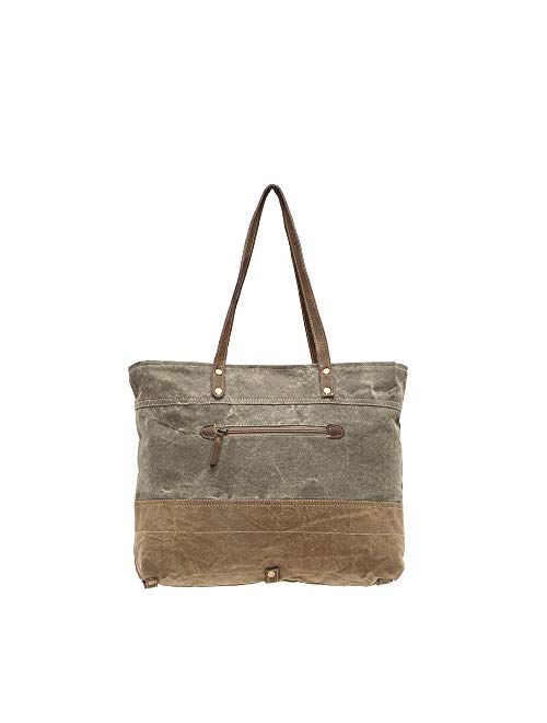 Myra Bags Military Badge Upcycled Canvas Tote Bag S-0934