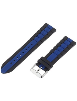 Hadley-Roma Men's Genuine Silicone Diver Sport Watch Band MS-3344