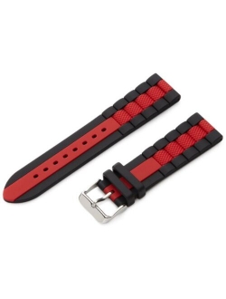 Hadley-Roma Men's Genuine Silicone Diver Sport Watch Band MS-3344