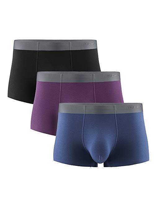 David Archy 3 Pack Mens Underwear Boxer Briefs Basic MicroModal