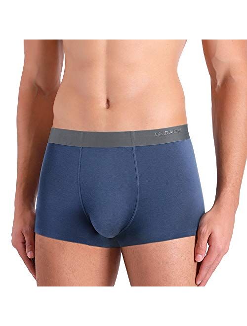 Buy DAVID ARCHY Mens Underwear Dual Pouch Micro Modal Trunks