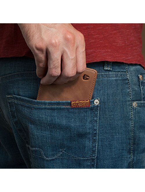 2 ID Window RFID Wallet for Men, Bifold Top Flip, Extra Capacity Travel Wallet (Brown - Distressed Leather, Medium)