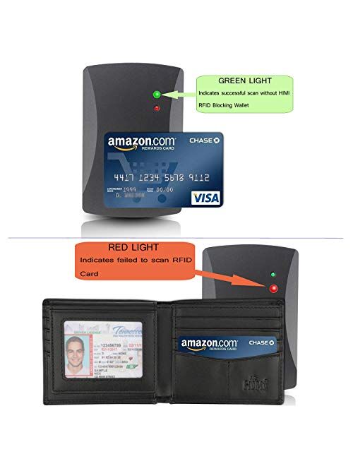 Wallet for Men-Genuine Leather RFID Blocking Bifold Stylish Wallet With 2 ID Window (Black-Smooth Leather)