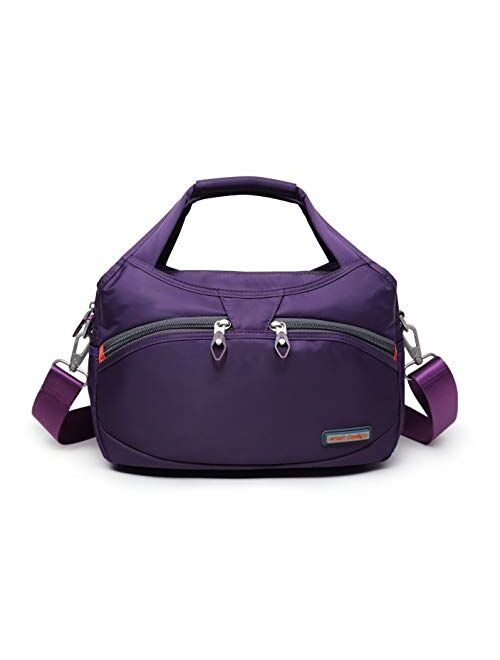 La Packmore Waterproof Nylon Crossbody Bags for Women Multi-Pocket Shoulder Bag Travel Purse and Handbag