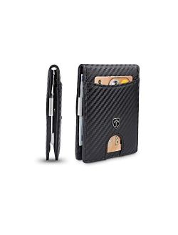 TRAVANDO Slim Wallet with Money Clip SEATTLE RFID Blocking Card Mini Bifold Men