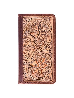 RAWHYD Leather Long Wallet for Men Bifold Checkbook Cover & Great Gift for Men