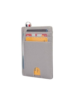 Small RFID Blocking Minimalist Credit Card Holder Pocket Slim Wallets for Men Women