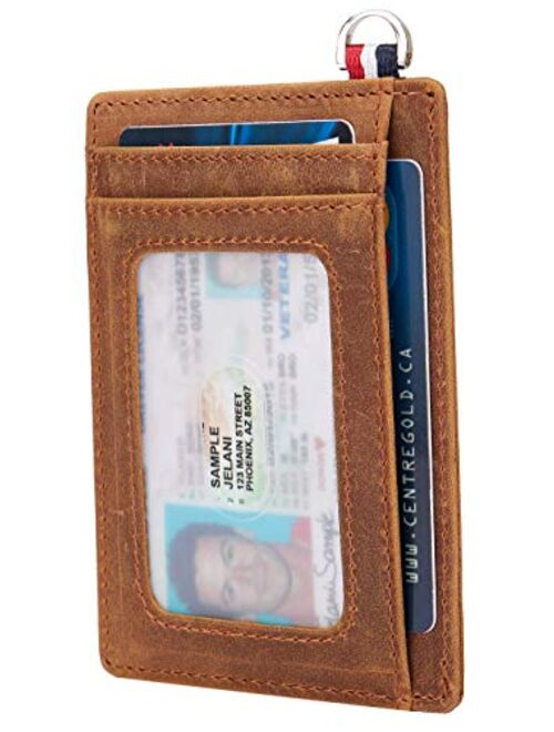 Small RFID Blocking Minimalist Credit Card Holder Pocket Slim Wallets for Men Women