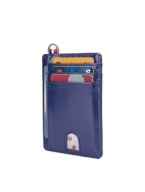 Small RFID Blocking Minimalist Credit Card Holder Pocket Slim Wallets for Men Women