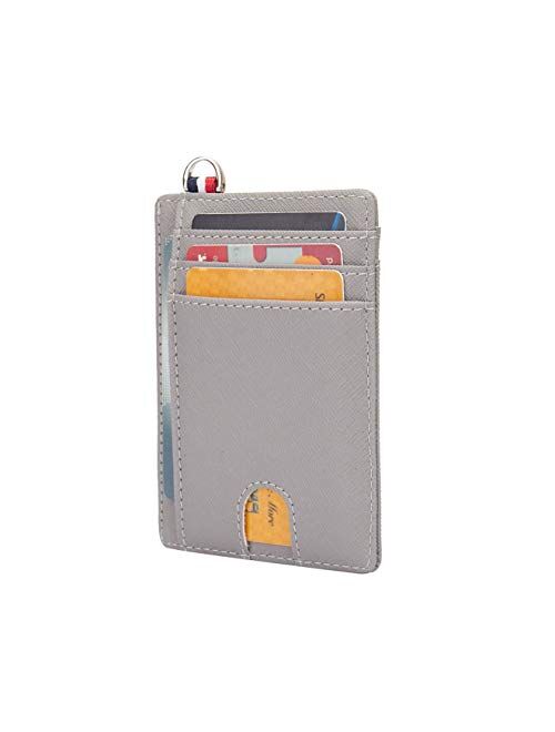 Small RFID Blocking Minimalist Credit Card Holder Pocket Slim Wallets for Men Women