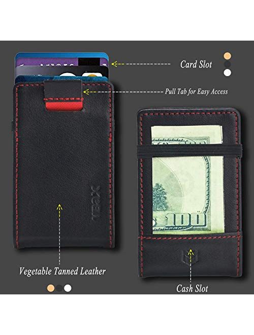 Mens Minimalist Slim Wallet - RFID Front Pocket Credit Card Holders for Men Women