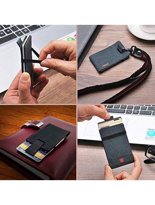 Mens Minimalist Slim Wallet - RFID Front Pocket Credit Card Holders for Men Women