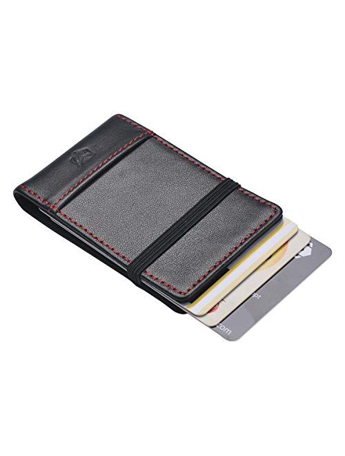 Mens Minimalist Slim Wallet - RFID Front Pocket Credit Card Holders for Men Women