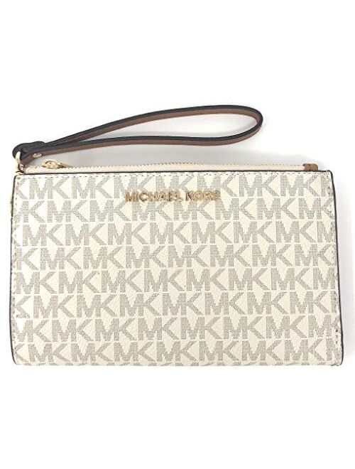 Michael Kors Jet Set Travel Double Zip Wristlet - Signature PVC