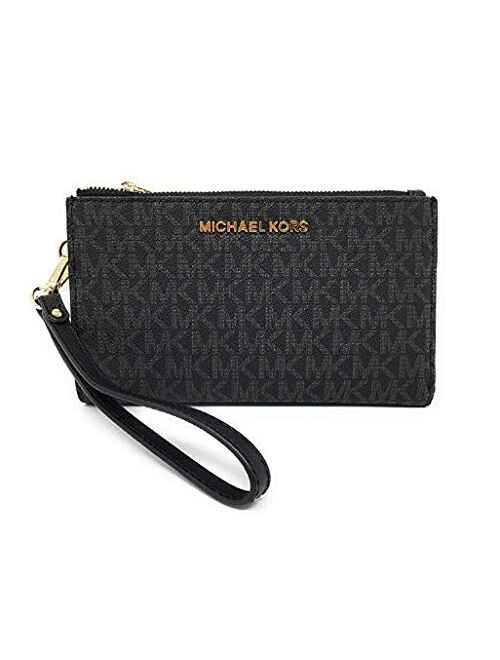 Michael Kors Jet Set Travel Double Zip Wristlet - Signature PVC