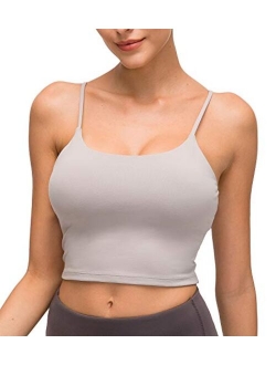 Arlumi Longline Camisole Crop Womens Tank Tops Wireless Seamless Sport Bra Yoga Workout Shirt for Teen Girl