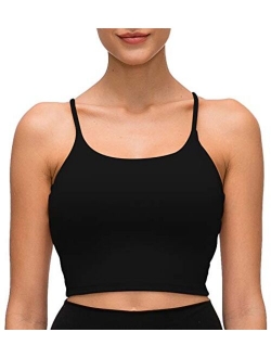 Arlumi Longline Camisole Crop Womens Tank Tops Wireless Seamless Sport Bra Yoga Workout Shirt for Teen Girl