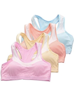 SALIA GIRL Sport Starter Cami Bra Racerback with Removable Padding - 4 Pack