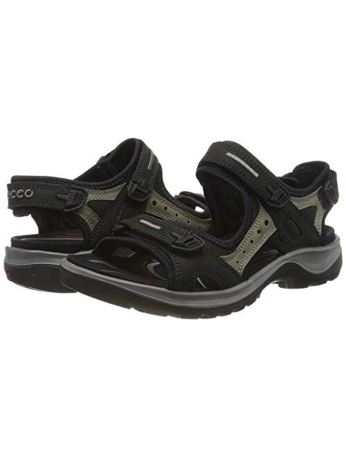 ECCO Women's Yucatan outdoor offroad hiking sandal, Black/Mole/Black, 7-7.5 M US