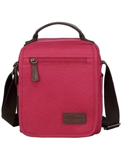 mygreen Small Canvas Crossbody Shoulder Bag Messenger Bag Work Bag