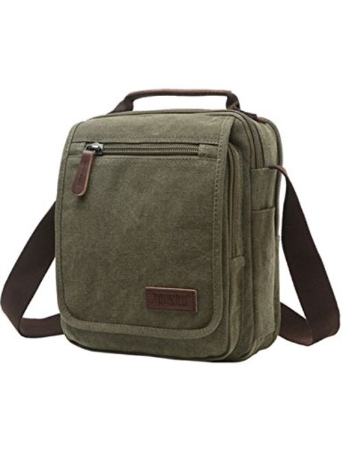 mygreen Small Canvas Crossbody Shoulder Bag Messenger Bag Work Bag