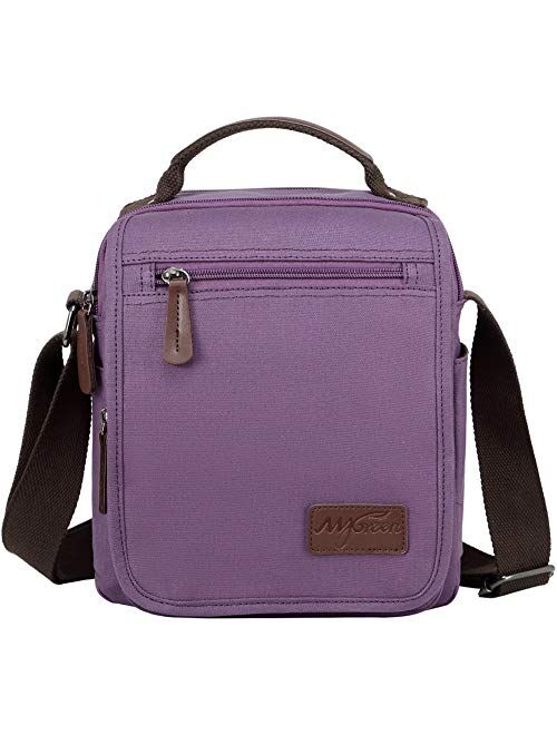 mygreen Small Canvas Crossbody Shoulder Bag Messenger Bag Work Bag