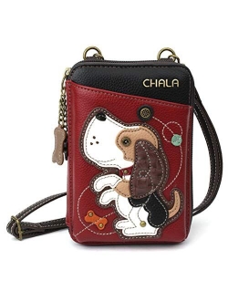 Chala Wallet Crossbody Cell Phone Purse-Women Faux Leather Multicolor Handbag with Adjustable Strap