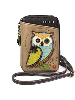 Chala Wallet Crossbody Cell Phone Purse-Women Faux Leather Multicolor Handbag with Adjustable Strap