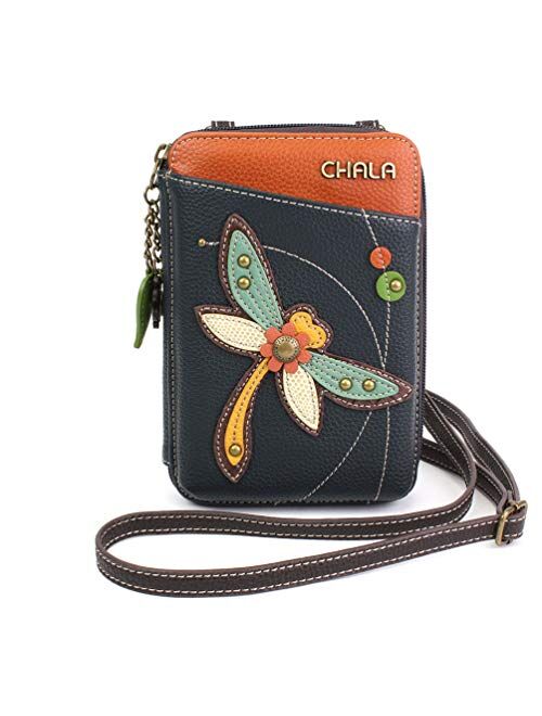 Chala Wallet Crossbody Cell Phone Purse-Women Faux Leather Multicolor Handbag with Adjustable Strap