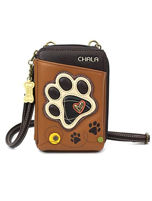 Chala Wallet Crossbody Cell Phone Purse-Women Faux Leather Multicolor Handbag with Adjustable Strap