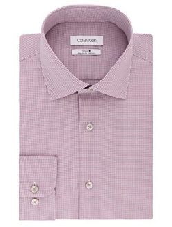 Men's Dress Shirt Regular Fit Non Iron Stretch Check