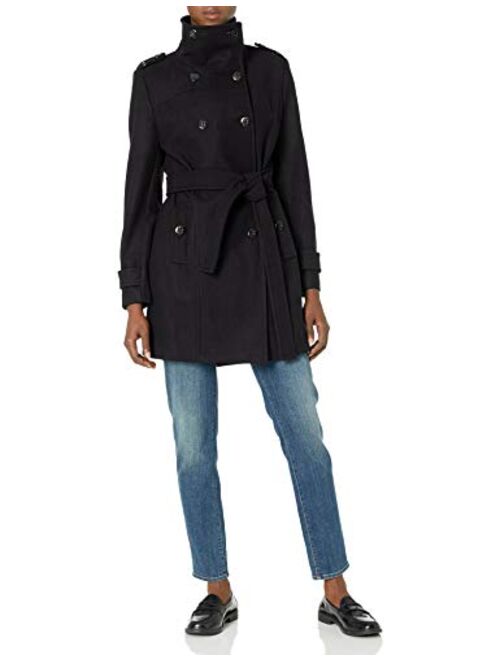 Calvin Klein Women's Wool Belted Double Breasted Coat