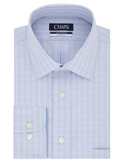 Chaps Men's Dress Shirt Regular Fit Stretch Check